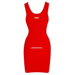 Late X Kort Rd Latex Kjole  Medium