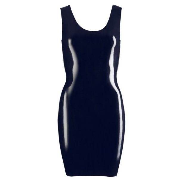 Late X Kort Sort Latex Kjole  XL