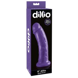 Dillio - Sugekop Dildo 8" Lilla Pink