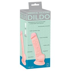 Medicinsk Silikone Dildo Naturtro 18 cm. 