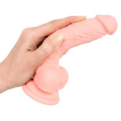 Medicinsk Silikone Dildo Naturtro 18 cm. 