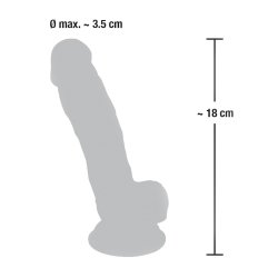 Medicinsk Silikone Dildo Naturtro 18 cm. 