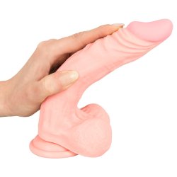 Medicinsk Silikone Dildo  - Naturtro 21 cm. 