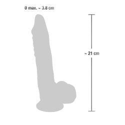 Medicinsk Silikone Dildo  - Naturtro 21 cm. 
