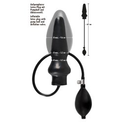 Oppustelig Latex Buttplug