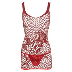 Rd Minikjole m. blomst - Store masker