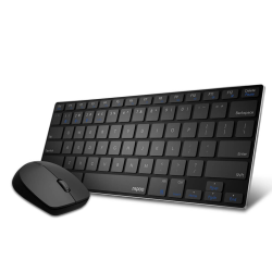 RAPOO 9000M keyboard - Tastatur &amp; Mus st - Nordisk - Sort