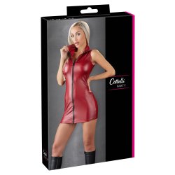 Rd kjole med hj hals 