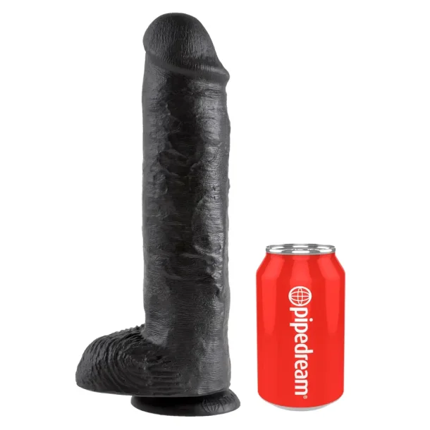 Kind Cock Kmpe Dildo Med Kugler 28 CM  Sort