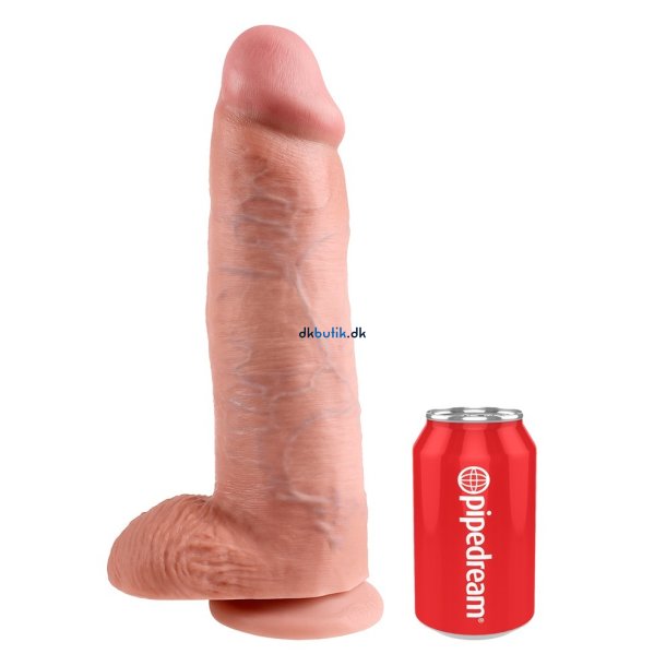 King Cock - 30 Cm K�mpe Dildo Med Sugekop Lys 