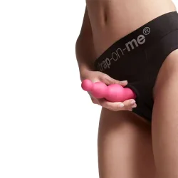 STRAP-ON-ME - Dildo Plug Beads Metallic Pink