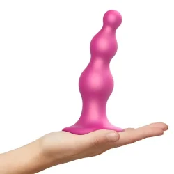 STRAP-ON-ME - Dildo Plug Beads Metallic Pink